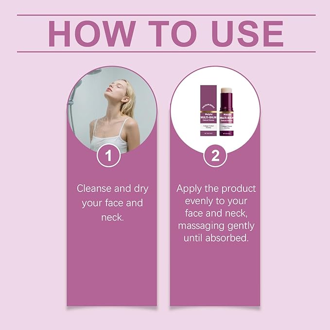 Calcium Volume Multi Balm Stick - Anti-Wrinkle & Hydrating Collagen Treatment for Face, Eyes,Lips & Neck, Firming,Smoothing & Nourishing Balm(B1)