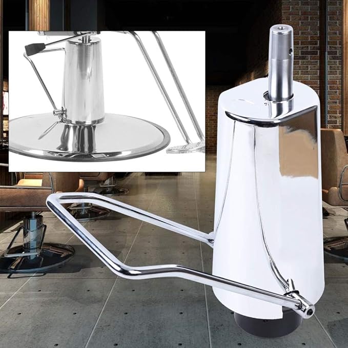DYNAMI Salon Chair Hydraulic Pump with Base,Barber Chair Base Replacement 4 Screws Barber Chair Hydraulic Pump,Load 661lbs,for Beauty Salon Barber Hairdressing Styling Chairs(4.3in Adjustable Height)