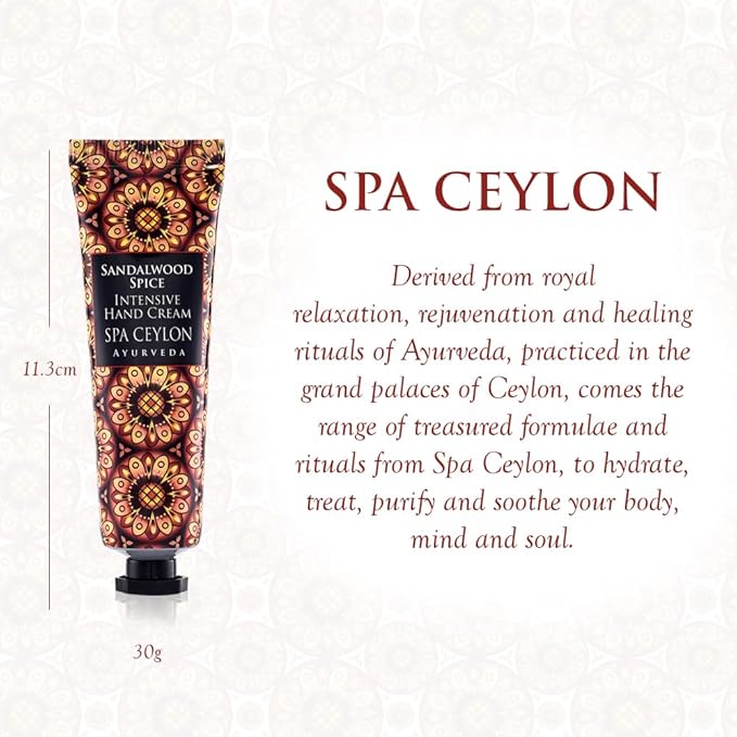 SPA CEYLON Sandalwood Spice Intensive Hand Cream | Natural Ingredients | Hand Lotion | for All Skin Types