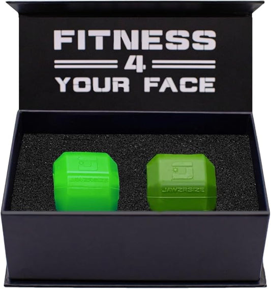 Jawzrsize Pop N Go and Custom Fit Jaw Enhancer Bundles- Jaw, Face, and Neck Exerciser and Toner