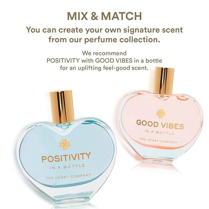 THE HEART COMPANY POSITIVITY in a bottle | Fresh Perfume for women | Vegan Gifts for women | Women's Eau de Parfum Spray 75ml - 2.5 fl oz.