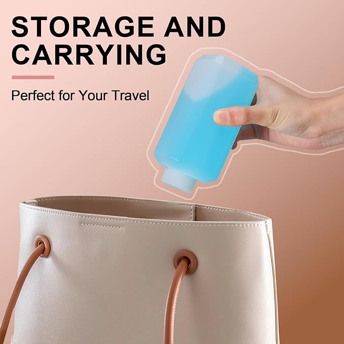 4oz/120ml Leak Proof Plastic Bottles with Caps for Liquids Sample, Reusable Small Bottles Containers for Travel, Camping and Hiking (Translucent, 10 Pcs)