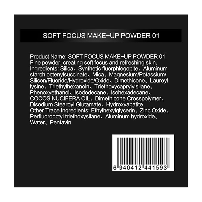 CARSLAN Soft Focus Loose Setting Powder, Waterproof, Matte, Oil Control, Shine Free, Talc-Free Face Powder Makeup, 24H Longwear Finishing Powder, 01 Translucent For Dry （0.63Oz）
