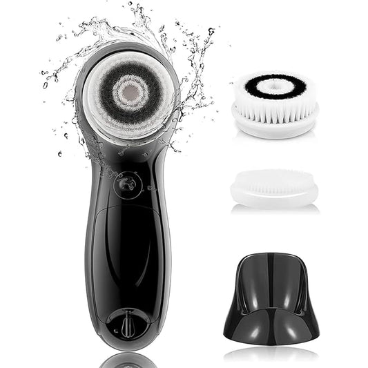 TOUCHBeauty Facial Cleansing Brush for Men Face Scrubber with Advanced PBT Bristles Spin Brush & Stand, Facial Cleansing System Designed for Men | Dual Speed, Waterproof, Battery Powered TB-0759M