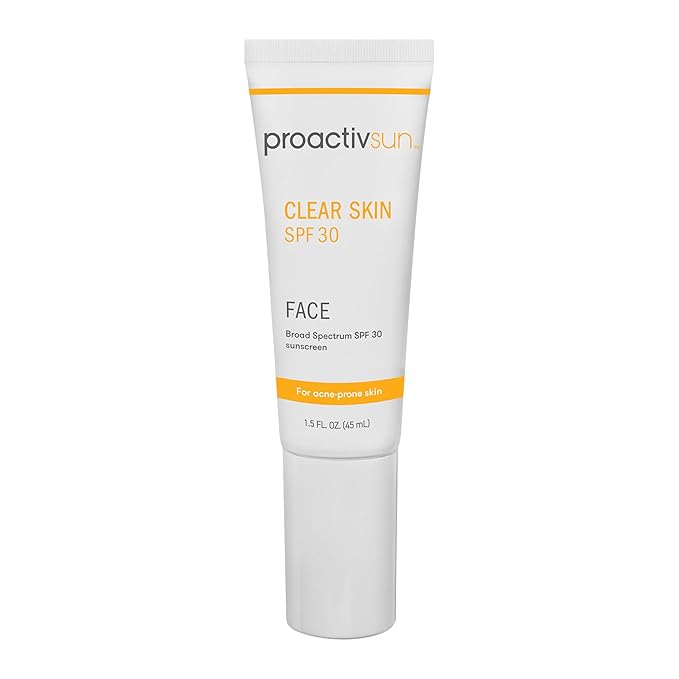 Proactiv Clear Skin Face Sunscreen Moisturizer With SPF 30 - Hydrating SPF Lotion And Sensitive Skin Sunscreen For Oily Skin And Acne-Prone Skin, Oil Free Matte Skincare Sunscreen, 1.5oz