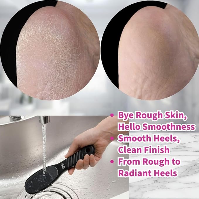 Dual - Sided Foot Rasp Callus Remover [ Design in Japan ] Waterproof Heel Scraper for Cracked Feet