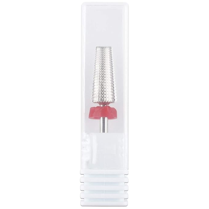 PANA Nail Carbide 5 in 1 Bit - Two Way Rotate use for Both Left and Right Handed - Fast Remove Acrylic or Hard Gel - 3/32" Shank - Manicure, Nail Art, Drill Machine (Fine - F, Silver)