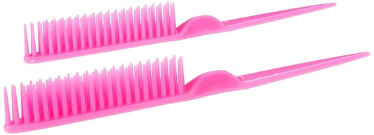 3 Row Styling Comb For Detangling, Defining And Separating Curls (Pink)