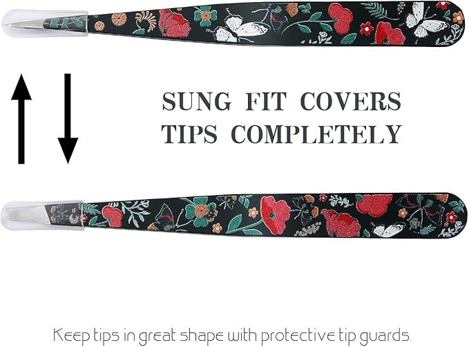 Tweezers - Pointed Slant Tweezer Set - Precision Tweezers for Women and Men Facial Hair, 420 Stainless Steel Pointed Slant Tweezers for Any Unwanted Hair; Ingrown Hair & Eyebrows, Includes Travel Case