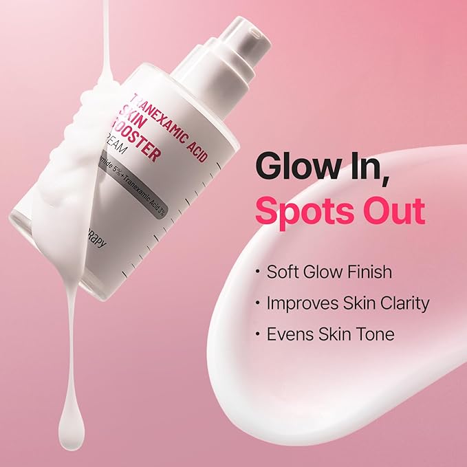 MEDITHERAPY Tranexamic Acid Skin Booster Cream 3.4 Fl Oz - 5% Niacinamide & 3% TXA Korean Face Moisturizer - Gentle Face Cream for Improved Clarity & Even Skin Tone - Radiant Complexion, Natural Color