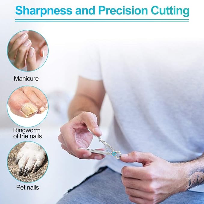 Toenail Clippers & Nail Clippers Set for Seniors - Heavy-Duty Long Handled Toenail Clippers for Thick Toenails, Men & Women | Hygienic Manicure Set | Gift Idea