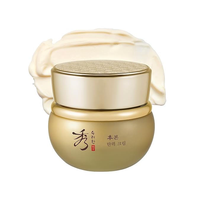 Sooryehan Bon (Firming Cream, 2.5fl oz) - Tighten & Nourish, Korean Skin Care. Elasticity Care Moisturizer for Face, Neck by LG Beauty. Ginseng, Ginsenocide, Amino Acids.