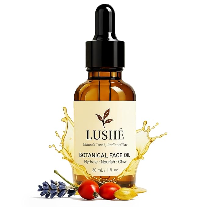 LUSHÉ K Beauty Skincare - Vitamin E Face Oil for Women, 1 oz / 30ml - Facial Oil and Body Oil with Jojoba, Rosehip & Argan - Hydrating Glow Nourishing, Brightening, Anti-Aging, Lightweight Moisturizer
