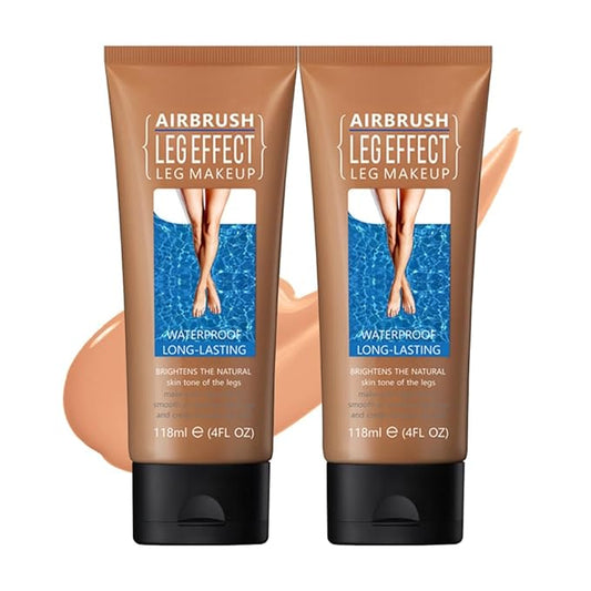 2Pcs Leg Effect Waterproof Makeup, Long-Lasting, Natural Leg Coverage, Body Foundation to Cover Vein, Tattoo and Flaw (03#Bronze, 2Pcs)