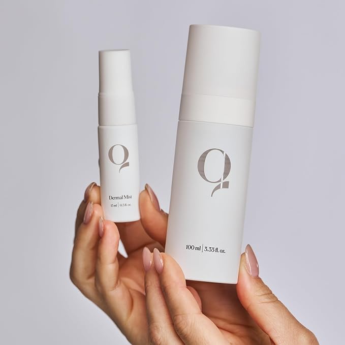 Qure Dermal Mist Hypochlorous Acid Spray for Face, Skin and Body, HOCl Facial Hydrating Spray, Calm irritation, Reduce redness, Purify skin, Support barrier repair (3.33 fl oz + 0.5 fl oz Travel Duo)