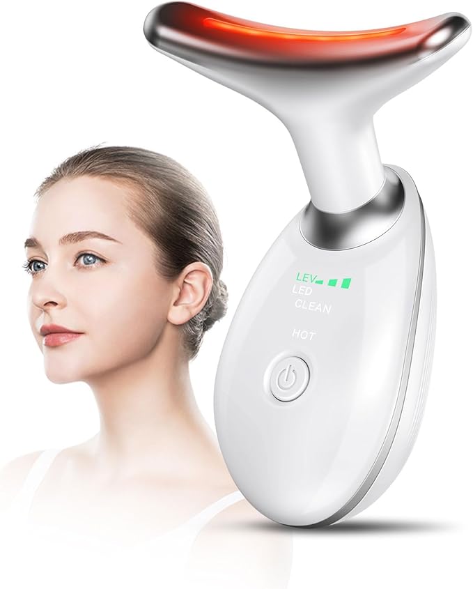 Oriflame Neck and Face Massager, Face Roller, Face Sculpting Skin Care Tool, Improve, Firm, Tightening and Smooth 3 Modes, White