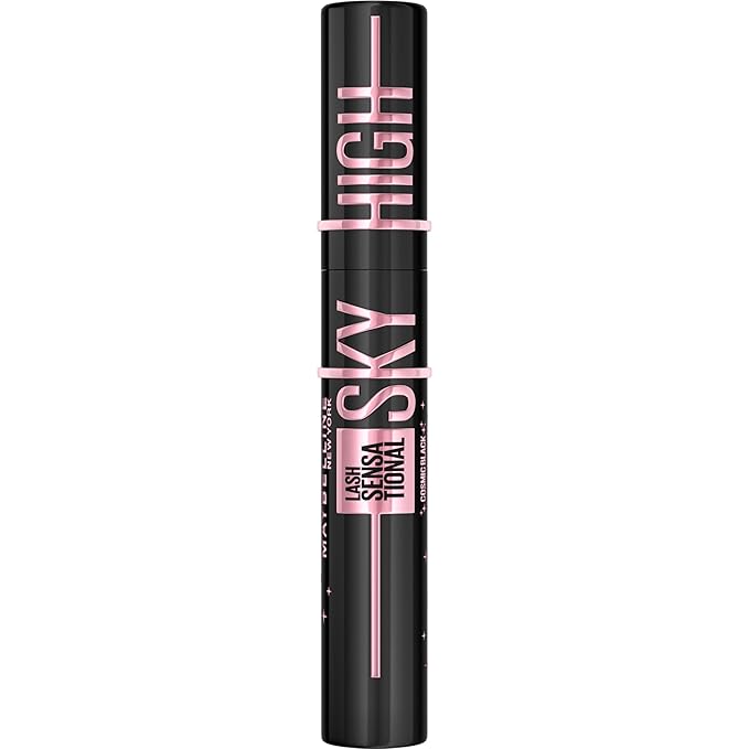 Maybelline Lash Sensational Sky High Washable Mascara Makeup, Volumizing, Lengthening, Defining, Curling, Multiplying, Buildable Formula, Cosmic Black, 1 Count