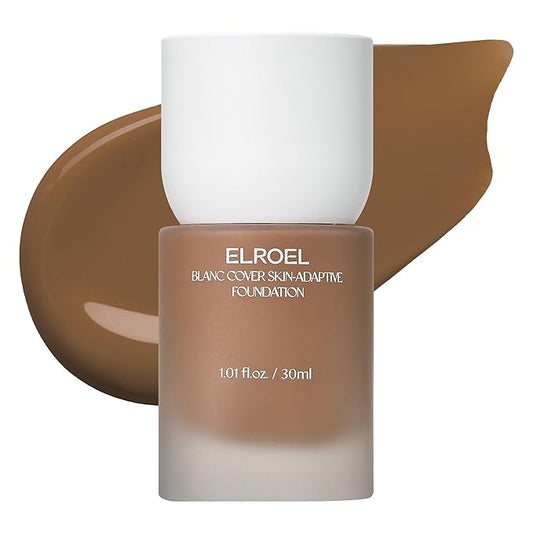 Blanc Cover Skin Foundation - K-Beauty Skincare Liquid Foundation Makeup with Panax Ginseng, Niacinamide & Collagen - Lightweight, Buildable 24HR Hydrating Wear 1.01 Fl Oz (#540)