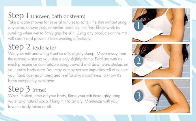 MicrodermaMitt ULTRA Exfoliating Mitt - The Ultimate Deep Exfoliating Body Scrubber Kese Glove – Keratosis Pilaris, Strawberry Skin Treatment, Reduce Ingrown Hair, Turkish Body Scrubber Exfoliator