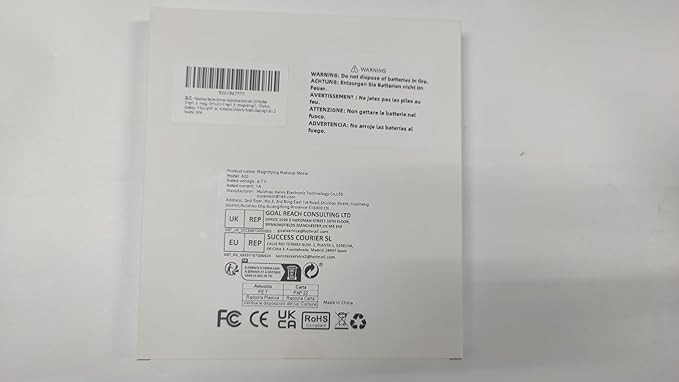 Magnifying Mirror with Light 10x, Large 6'' Lighted Suction Magnified Mirror, 3 Color Modes Dimming High Magnification Travel Makeup Mirror, Rechargeable Battery, with Tweezers & Scissors