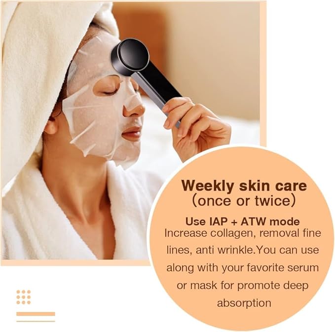 Skin Tightening Device | 6 in 1 Radio Frequency Skin Tightening Device | Professional Face Tightening | Lifting | Wrinkle Reducing | Depuff | Absorb | at Home RF Anti Aging Face Beauty Device