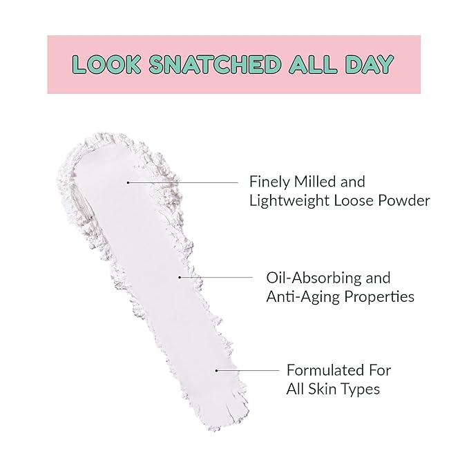 KimChiChic Beauty Puff Puff Pass Set and Bake Setting Powder for Makeup, Extra Fluffy Loose Face Powder Poof, Soft Natural Face Makeup for Uneven Skin Tone, 01 Ivander