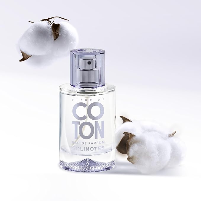 Solinotes Cotton Flower Perfume for Women & Men, 1.7 Fl Oz/ 50 ML Eau De Parfum, Delicate Floral and Soothing Scent with Premium Ingredients - Clean Perfume, Cruelty Free, Vegan, Made in France