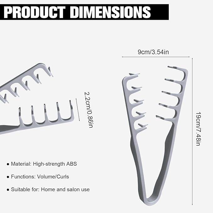 Texture Comb, Volumizing Wide-Tooth Hair Styling Comb, Fluffy Styling Combs, Fringe Parting Brush for Most Hair Types, Creates Fluffy & Layered Hairstyle for Women & Men (Pink)