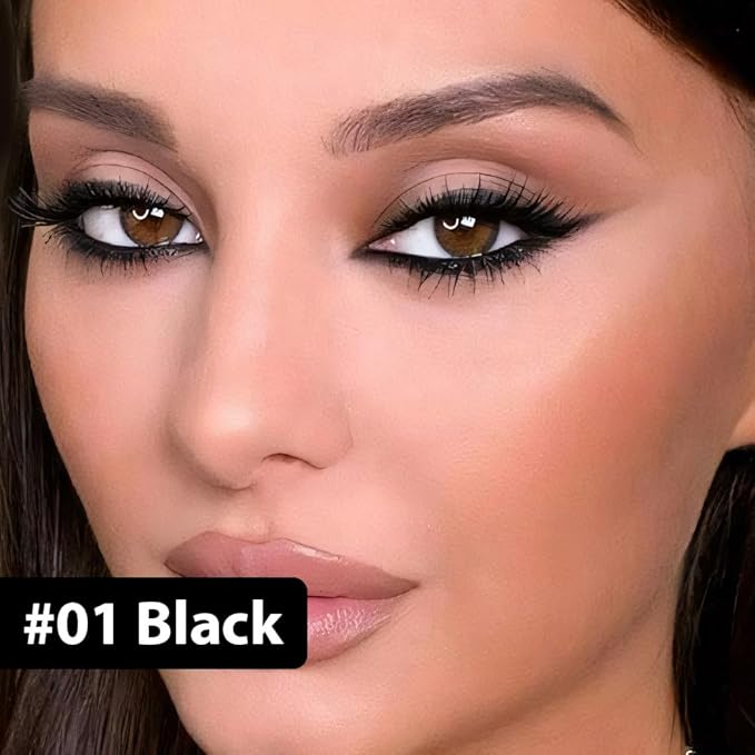 Kaely Black Waterline Pencil Eyeliner, Sharpenable Multi-Use Gel Eyeliner Pencil, Eye Liner Waterproof Smudge proof, Smooth Eye Makeup Liners, delineador de ojos contra el agua, 01