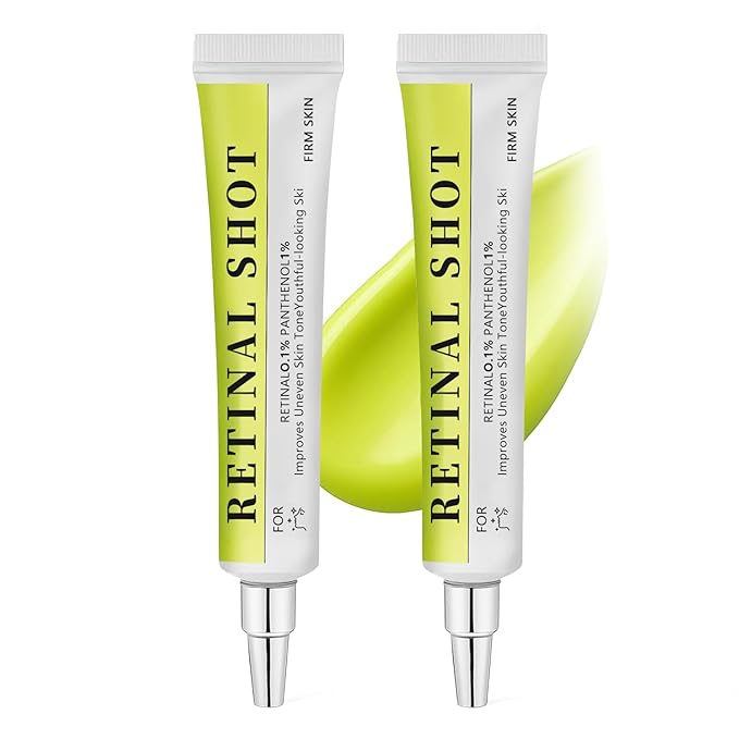 Tightening Booster, Pore Minimizer, Wrinkles & Fine Lines, Firmer Skin with Retinal 0.1% & Panthenol 1%, Retinol serum for face, Accelerates Skin Renewal, Non-Irritating(2pcs)