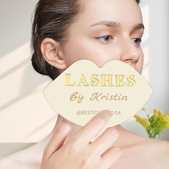 Personalized Lash Mirror Custom Eyelash Photo Prop Personalised Acrylic Handheld Lash Mirror with Name Gift for Beauty Girls Technician (Color06)