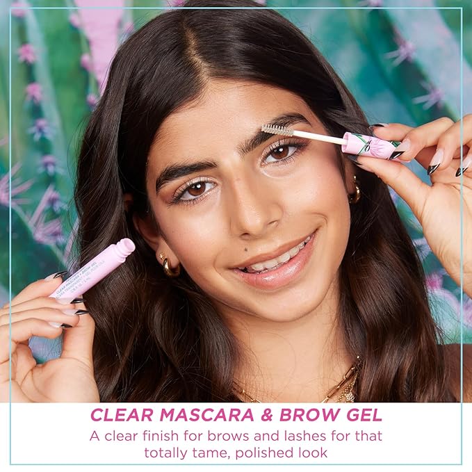 Petite 'n Pretty Featherlight Clear Mascara and Brow Gel Duo - Makeup for Kids,Tweens and Teens -Dual Purpose Clear Finish for Brows and Lashes - Non-Toxic & Made in the USA