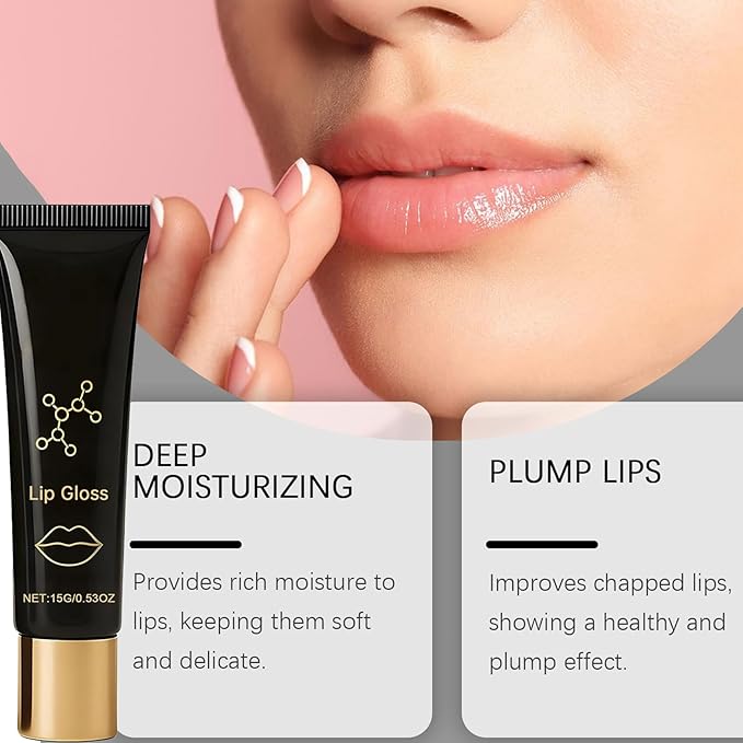 Herbionyx Luxury Lip Gloss,Herbionyx Lip Booster Serum,Hydrating And Nourishing Lip Oils (1PCS)