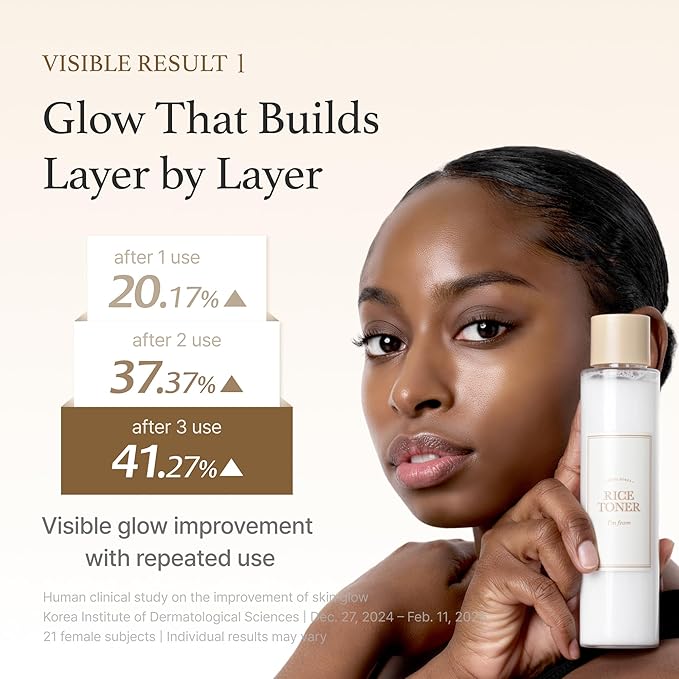 I'm from Rice Toner, Milky Toner for Glowing Skin, Korean Rice, Glow Essence with Niacinamide, Hydrating for Dry, Dull, Combination Skin, Vegan, Fragrance Free, Glass Skin 5.07 Fl Oz