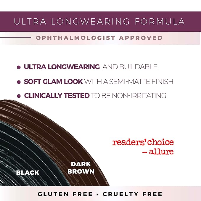 Blinc Amplified Tubing Mascara – Soft-Glam Volume & Definition, Longwear, Smudge & Flake Proof, Natural Bamboo Blend, Sensitive Eyes Safe, Washable