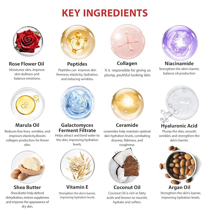 Red Rose 23 Pcs Facial Skin Care Set, Luxury Bath and Body Gifts for Women, Spa & Self-Care Gifts, Lip Gloss, Sheet Mask, Present, Bath Oil, Birthday, Christmas, Valentines, Mother Day, Bridal Shower