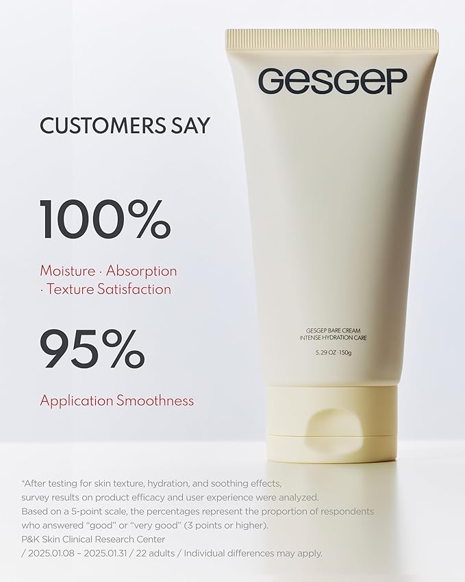 Bare Cream - JUST MAKEUP Show Korean Face Moisturizer by Top Artists Son & Park - Ceramide Hyaluronic Acid Daily K-Beauty Skincare - 100Hr Hydration Barrier Repair Makeup Primer, 5.29 oz.