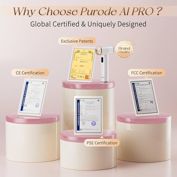 AI-Powered Custom Skincare Facial Device with Red Light Therapy for Anti-Aging, Firming, Lifting & Better Absorption, Face Massager Tool Paired with HD Camera to Detect Skin Condition