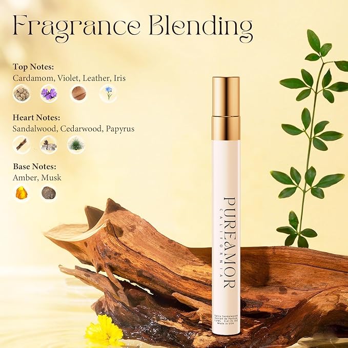 Pheromones Perfumes for Women, Pepper & Spicy Sandalwood Perfume, Long Lasting Men Eau de Parfun, Premium Scent Blend Perfumes for Women, 0.41 fl. Travel Perfume Spray