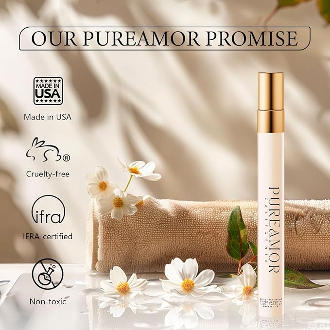 Pheromones Perfumes for Women, Pepper & Spicy Sandalwood Perfume, Long Lasting Men Eau de Parfun, Premium Scent Blend Perfumes for Women, 0.41 fl. Travel Perfume Spray