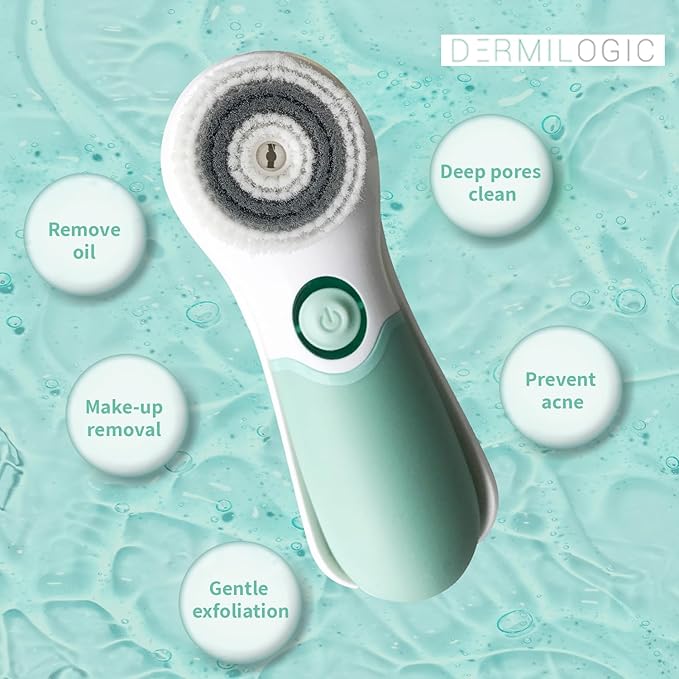 Advanced Facial Cleansing Brush, 2-in-1 Exfoliator Tool, Face Scrubber, Pore Cleaning Brush, Skin Care Device, Face Wash Brush, Facial Exfoliating Brush, Face Brush for Women and Men