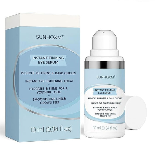 Instant Firming Eye Serum - Instantly Visibly Reduces Under Eye Bags and Wrinkles, Fine Lines, Crow's Feet, and Dark Circles,Anti Aging Wrinkle Remover for Face with Pump, 10ml/0.34 Oz