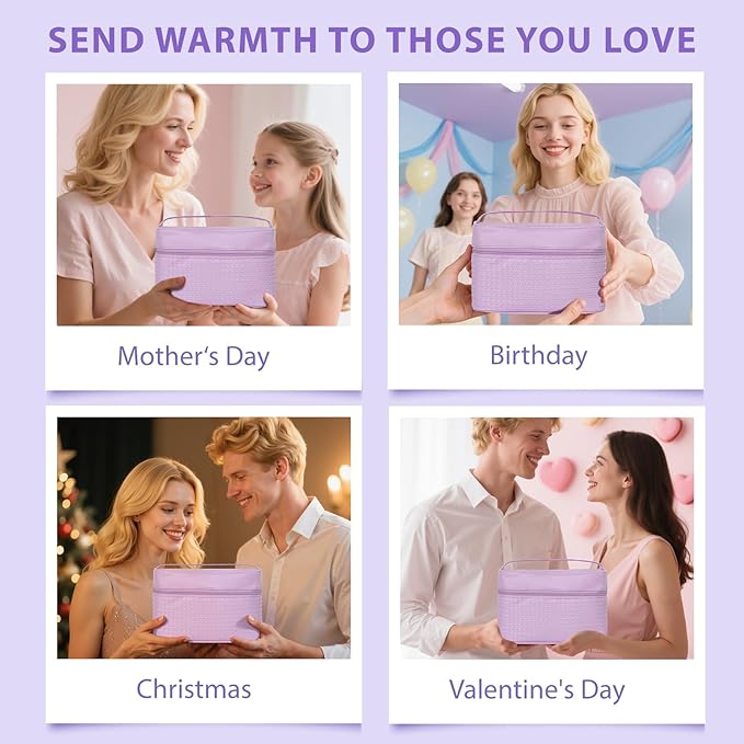 33 pcs Valentines Day Gifts for Women, Lavender Spa Bath & Body Gift Set, Face Sheet Mask Skin Care, Hydrogel Mask, Lip Gloss, Cosmetic Bag, Serum, Necklace, Cleanser, Gua Sha, Mother Day, Birthday