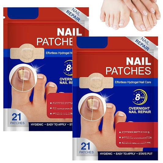 Toenail Treatment Extra Strength - Nighttime Nail Patches,Overnight Toe Nail Treatments for Damaged Nails Foot Nails Repair and Care (42Pcs)
