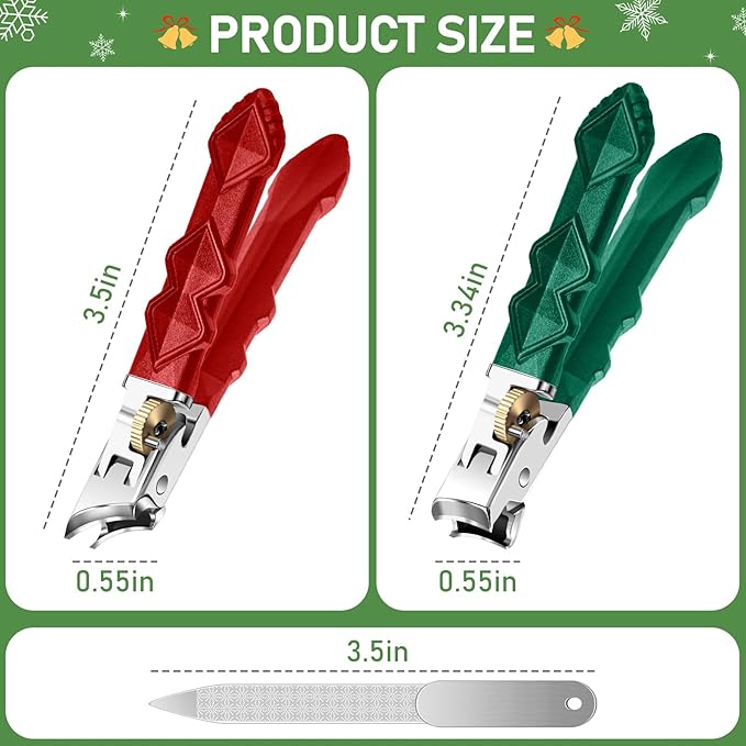 Toenail Clippers for Thick Toenails, Mens Stocking Stuffers 2025, Wide Opening Nail Clippers, Heavy Duty Ingrown Toenail Clippers Nail Cutters, Christmas Gifts for Men Women