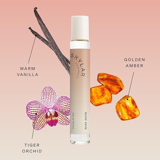 Skylar Nude Skin Eau de Parfum - Hypoallergenic & Clean Perfume for Women & Men, Vegan & Safe for Sensitive Skin, Notes of Pineapple, Vanilla, Coconut- 10mL /0.33 Fl oz