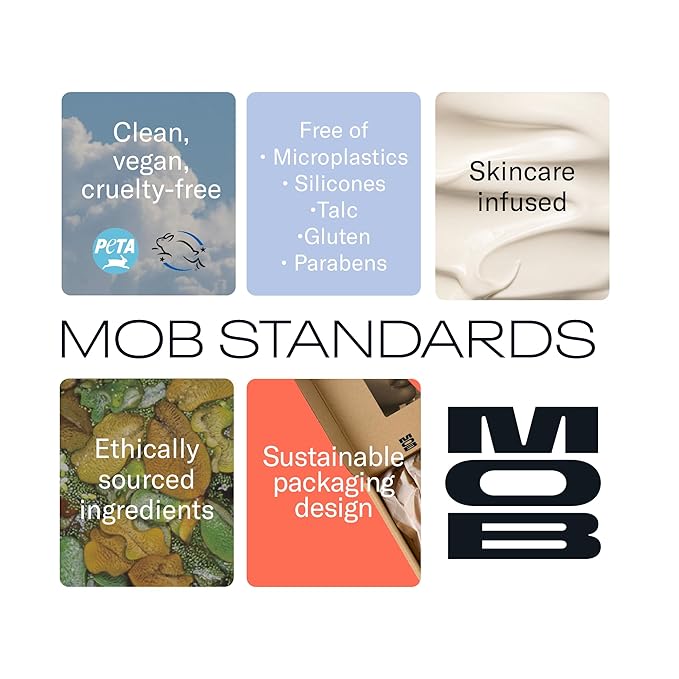 MOB Beauty Hydrating Shine Lip Balm M24 Plum – Tinted Lip Balm Stick with Jojoba & Sunflower Oils, Clean Vegan Organic Lip Care for Nourished, Glossy Lips