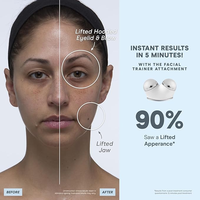 NuFACE Trinity+ Microcurrent Facial Device Kit - Limited Edition FDA Cleared Face Massager Device + Microcurrent Gel Activator, Cleansing Wipes & Brush - Velvet Rose