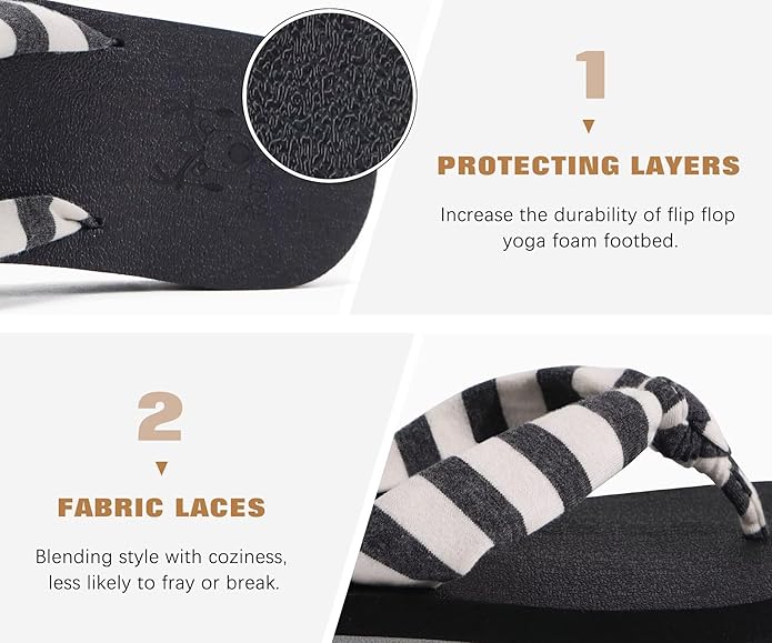 KuaiLu Womens Dressy Sandals Arch Support Yoga Mat Walking Cross Slides Ladies Slip on Orthotic Travel Outfits Slippers Cushion Comfortable