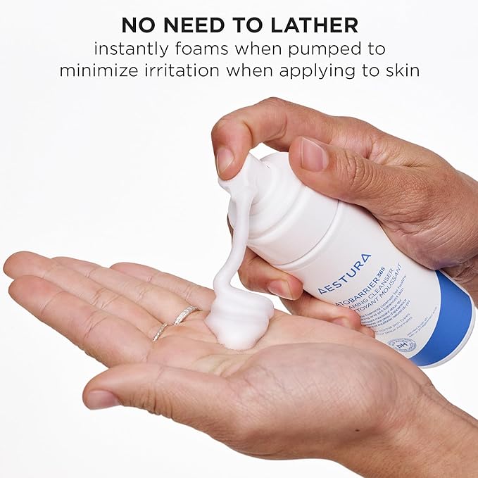 AESTURA ATOBARRIER365 Gentle pH-Balanced Foaming Cleanser with Ceramides | Korean Face Wash for Skin Moisture Barrier Repair, Hydrating Formula, Suitable for Dry Skin, 150ML / 5.07 oz.